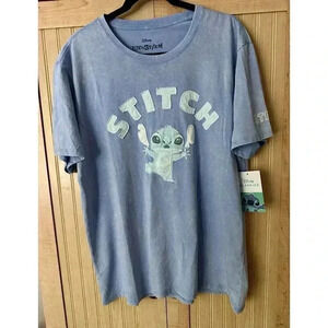 Disney Classics Stitch T-Shirt Women Size XL Blue Short Sleeve Lilo & Stitch NWT